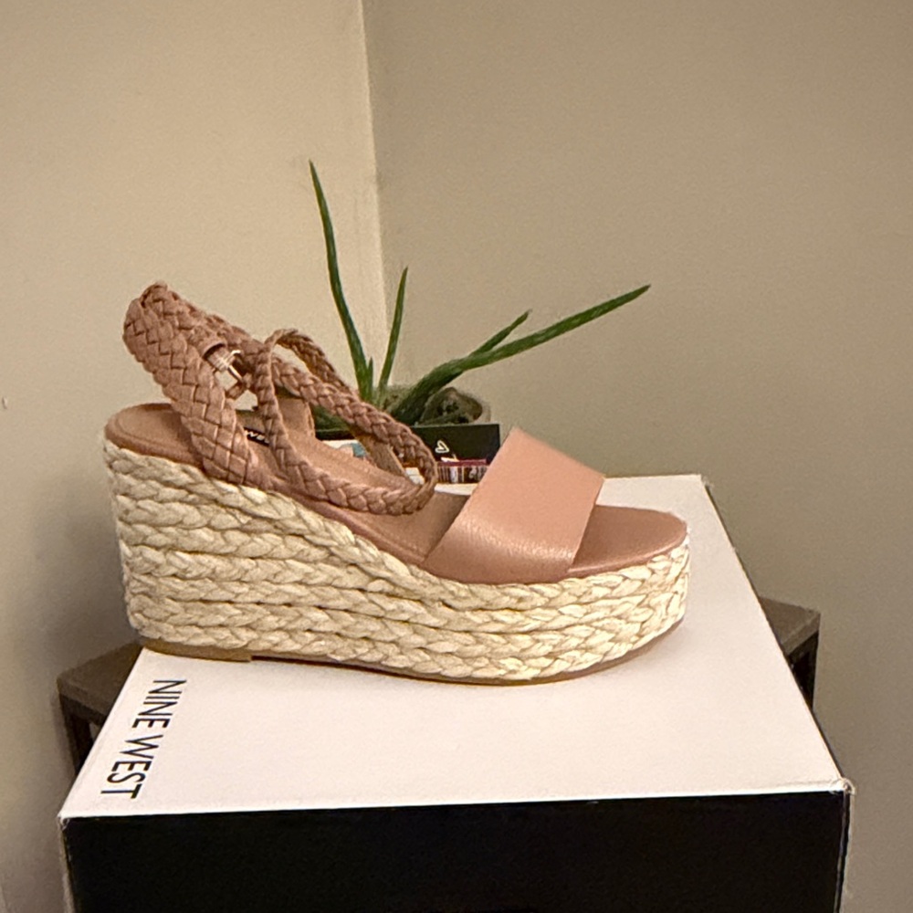 Nine West Women's Brown Wedge Sandals